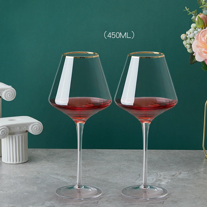 handmade crystal goblet and creative champagne wine glass with