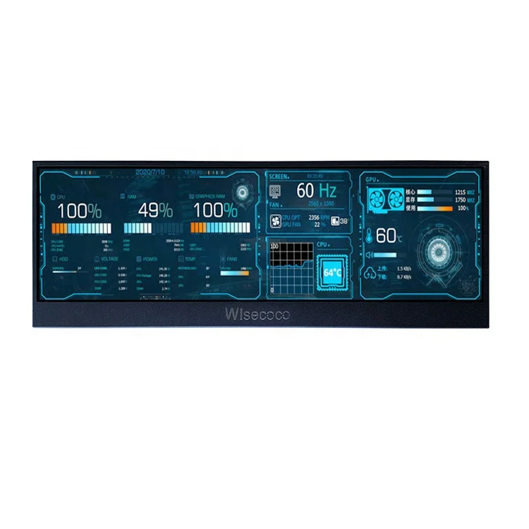 14 Inch Portable Bar LCD Monitor - 4K Touchscreen Display