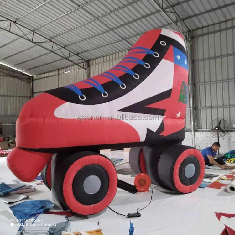 Customized Personalized Skating Advertising Inflatable Giant Roller Skate Inflatable Ice Skate for Exercise Sport Activities