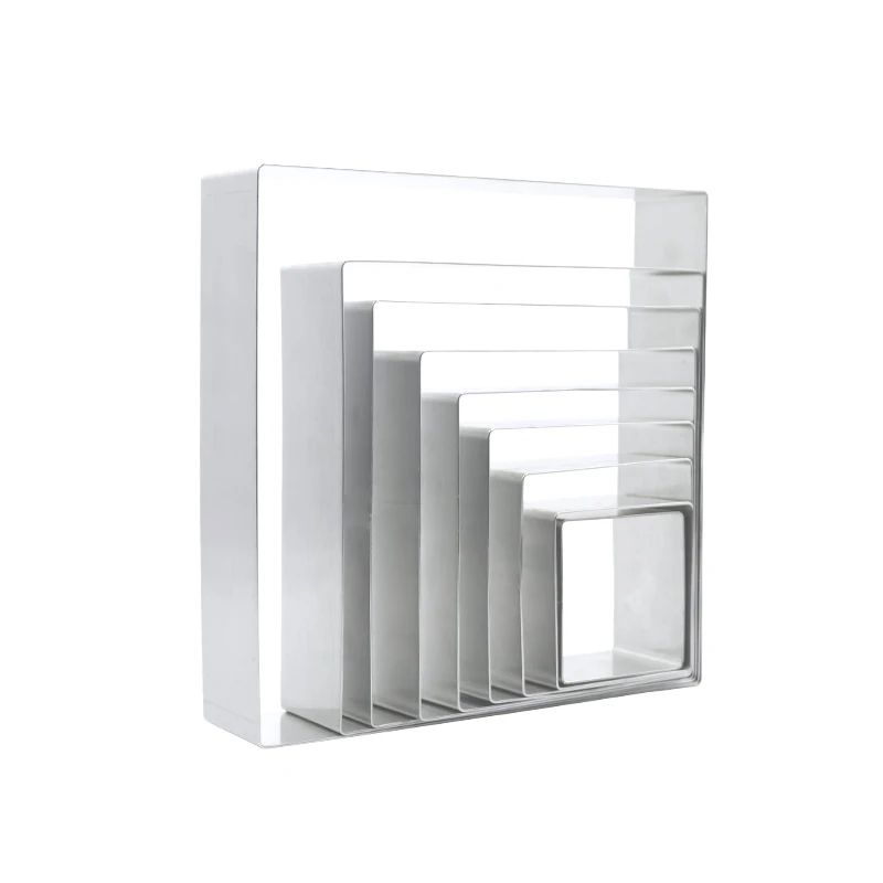 Wholesaler Square Mousse Ring Round Cake Mould Bakery Stainless Steel Cake Mousse Rings for Baking