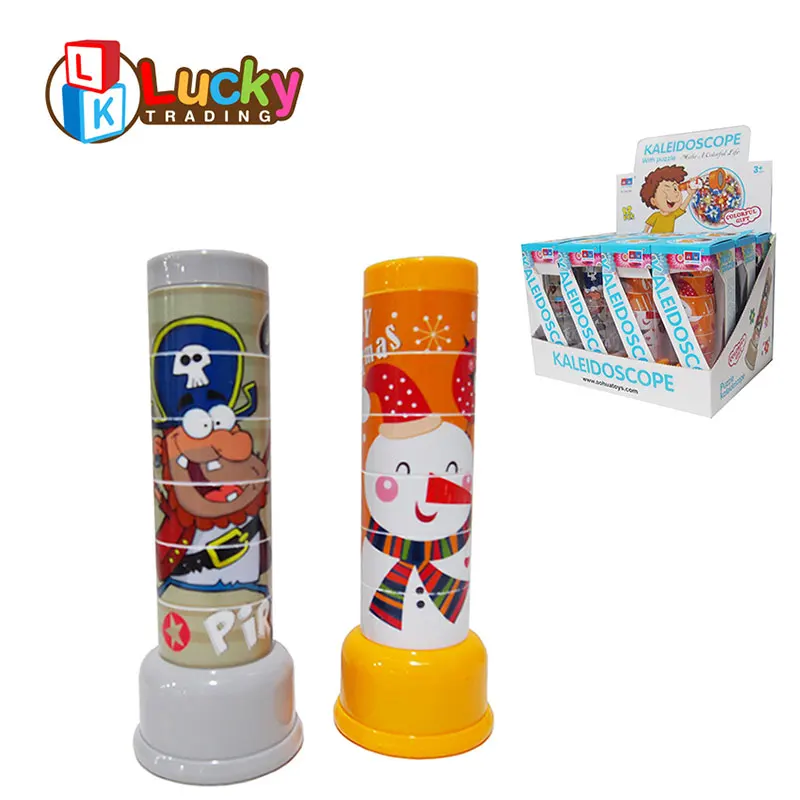 Оптовая продажа Детские Мини вращающиеся калейдоскоп пластиковые edu fun недорогие игрушки Китай с пазлом