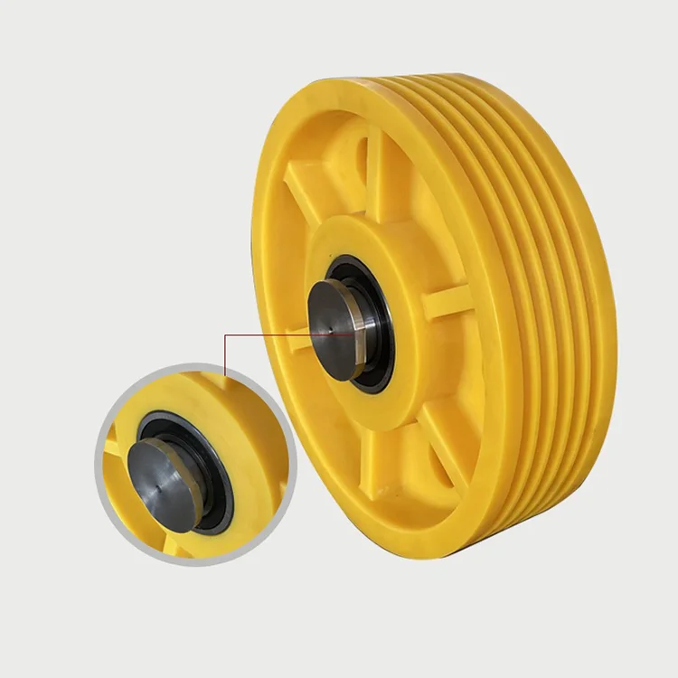 China Sheave Guide Wheel Deflector Pulley Nylon Pulley For Elevator