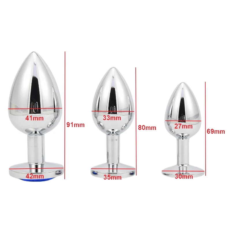 Luxury Jeweled Anal Plug Set - Metal Butt Plugs for Men & Women | Anal  Massager for Enhanced Pleasure | 13 Colors Available