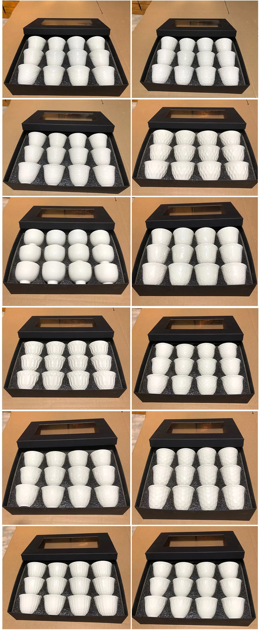 Ethiopian Arabic Coffee Cup Gawa White Embossed Ceramic