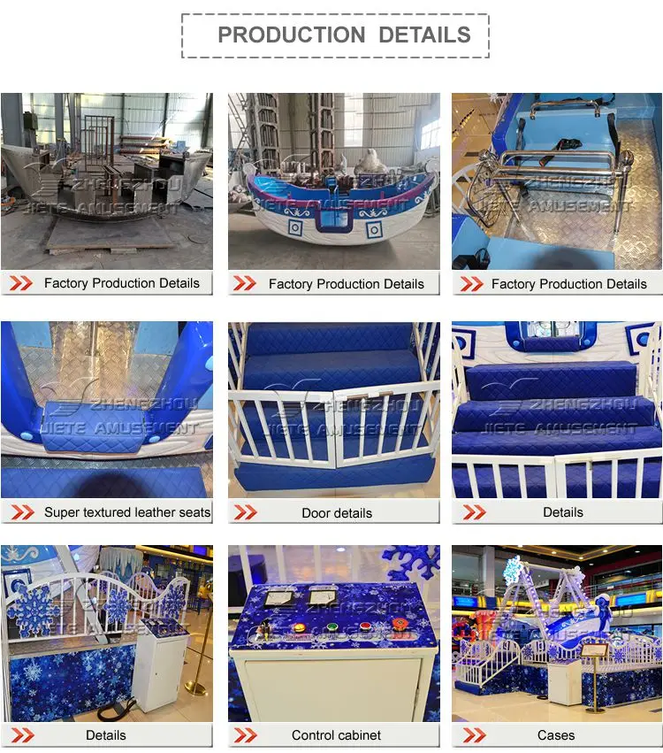 Popular Thrill Equipment Customized Amusement Park Rides Iron Ice Pirate Ship For Sale