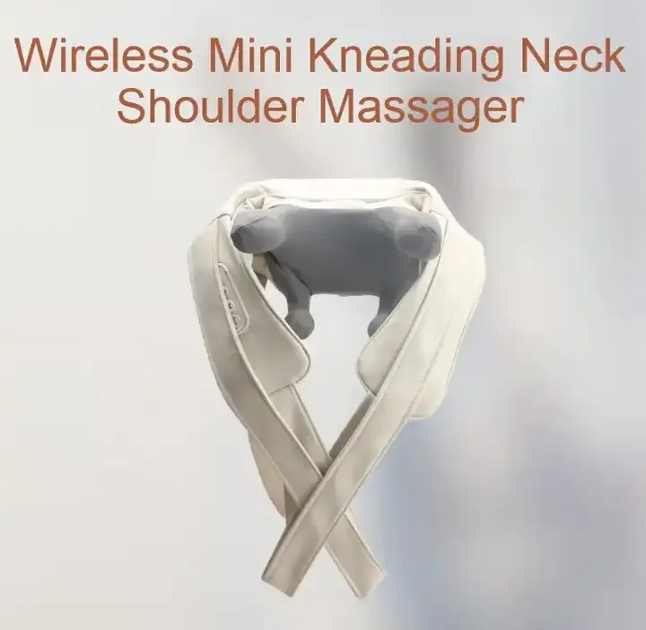 2023 Upgraded Electric Deep Tissue 3d Kneading Neck Massager Hands Free Portable Neck and Shoulder Massager for Pain Relief