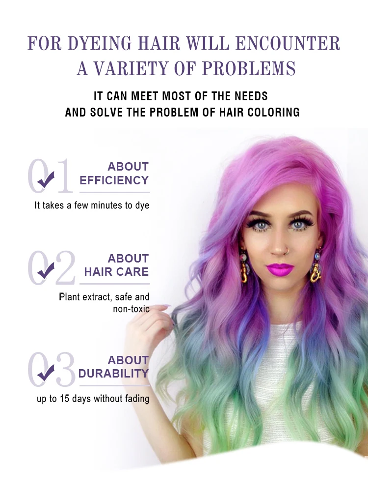 Diy 10 Colors Natural Hair Coloring Shampoo Mask No Damage Pure Hair ...
