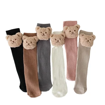 Baby Socks New Kids Toddler Boys Knee High Long Soft Cotton Cute Children Socks Baby Girl Socks 2-8 Years Winter Clothes