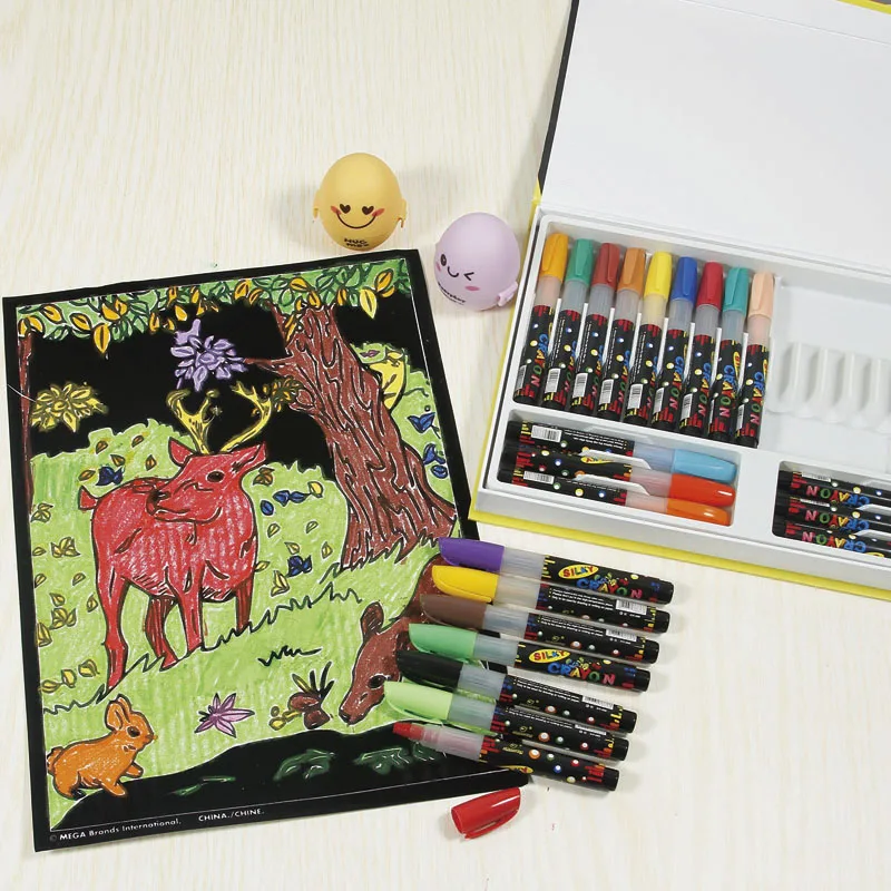Недорогие нетоксичные моющиеся мелки для мелков 12 красочных художественных принадлежностей
