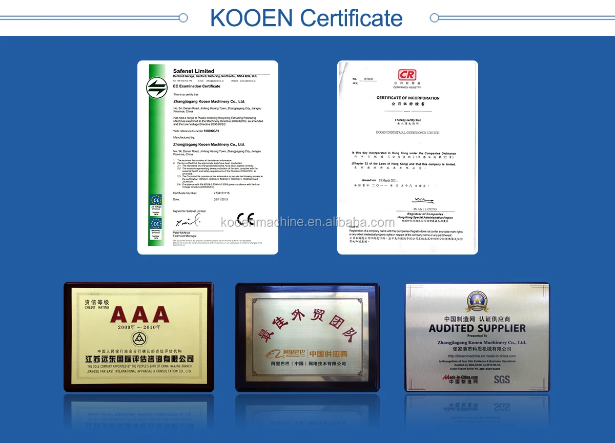 KOOEN Certificate