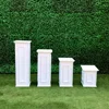 Columna cuadrada de PVC blanca de 40 cm de alto.