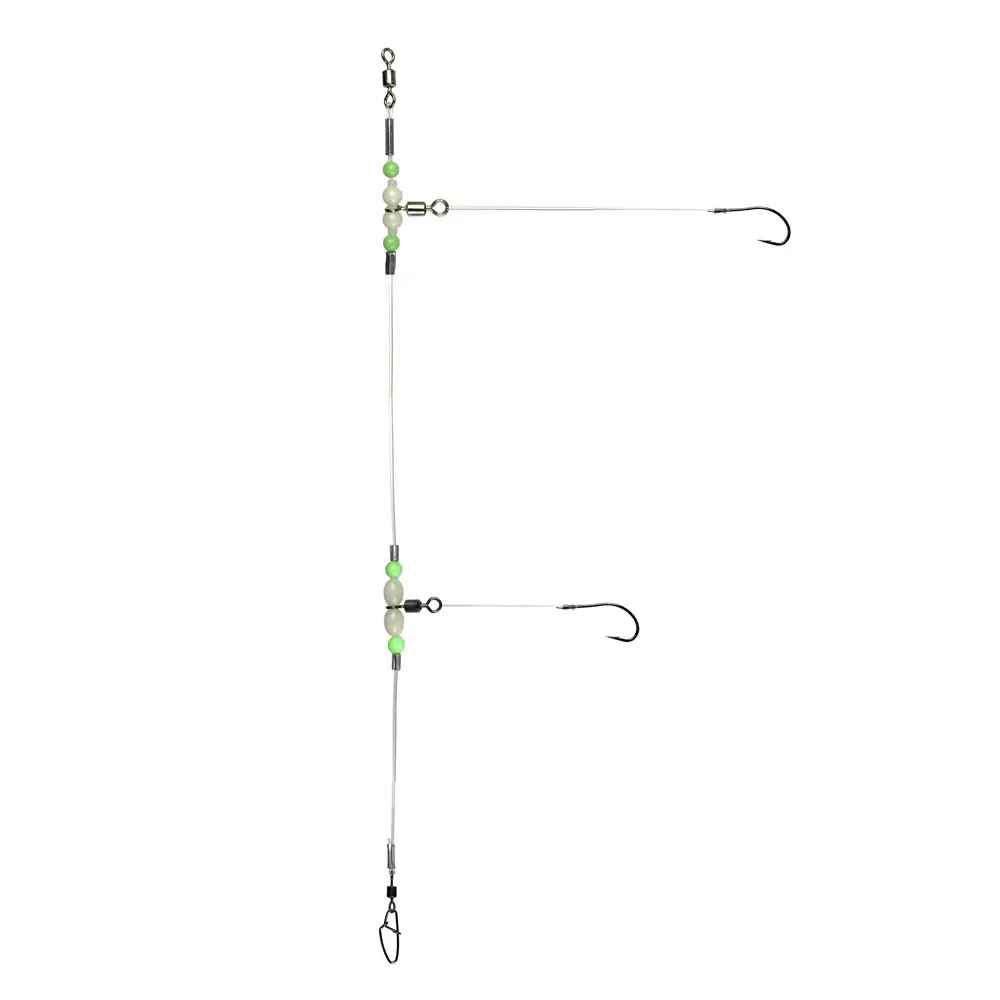 Korean Style Fishing Leader Wire Rigs Trace Swivels Snaps Beads 1m Length Fishing Lure Tackle