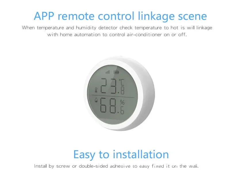 Smart Home Zigbee Tuya Smart Temperature and Humidity Sensor LCD Display Wireless Intelligent Tuya Thermostats Zigbee Detector