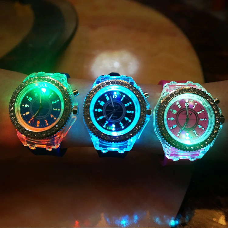 Wholesale Price Bright in Night Led Geneva Watch Pointer Watch LGW14