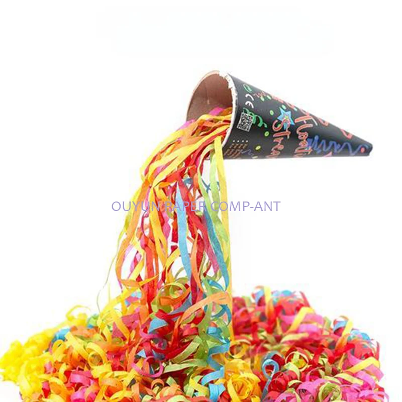 Pull Confetti Colorful Streamer Ice Cream Spider Silk Ribbon Fireworks for Party Decoration Celebration