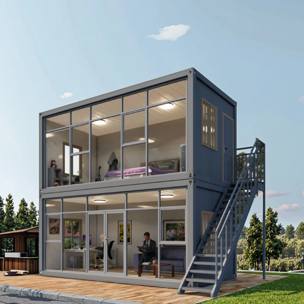 Economic Easy Installation Prefab Residence Container House 20ft 40ft Movable Modular Detachable Cheap Container Home for Sales