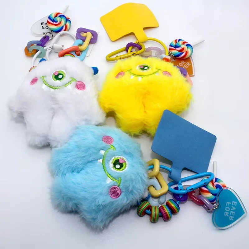 ラウンド用品・アクセサリー Little Monster Stuffed Animal Plush Little Monster Keychains Toys Bag Pendant Key