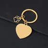 Pata de gato hueca en forma de corazón de 30 mm (Oro)