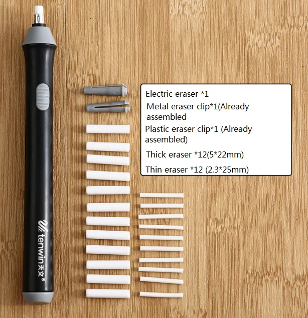 Artist Tool Drawing Replaceable Sketch Rubber Battery Operated Electric Eraser Refills Students Sketch Custom logo Pencil Eraser