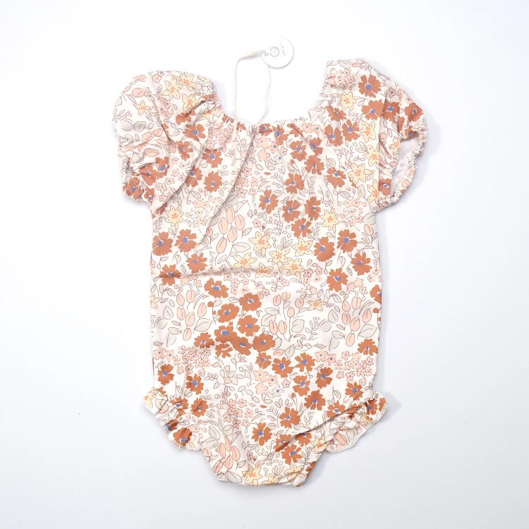 Children's Printed Summer Baby Swimwear Costume Printed Kids Girls Cute Swim Romper factory