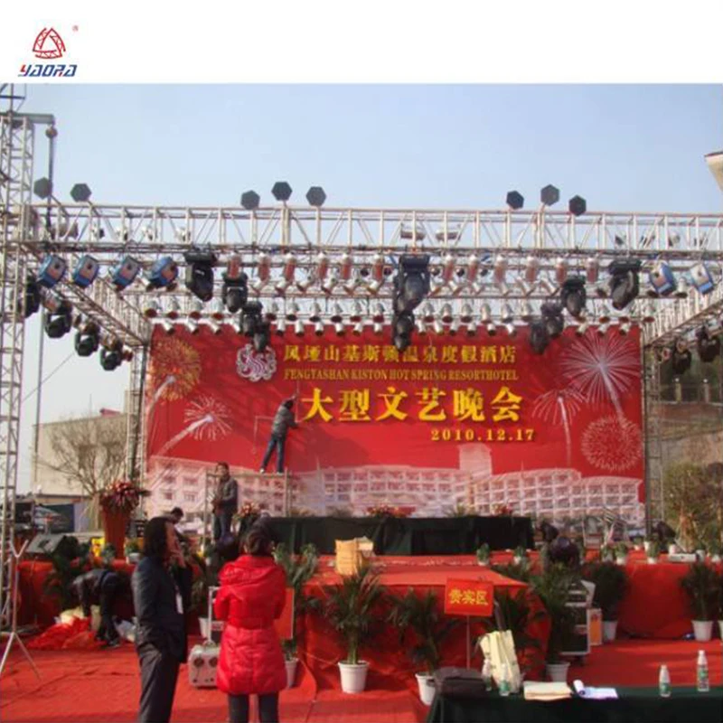 Aluminum Alloy Stage Truss System Design Lighting Flat Trusses Music Festival Stand Outdoor Indoor Bolt Spigot Truss