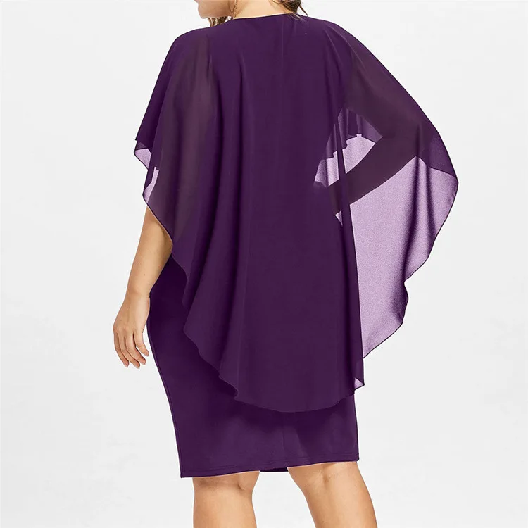 Plus Size Vneck Butterfly Short Sleeve Floral Embroider Evening