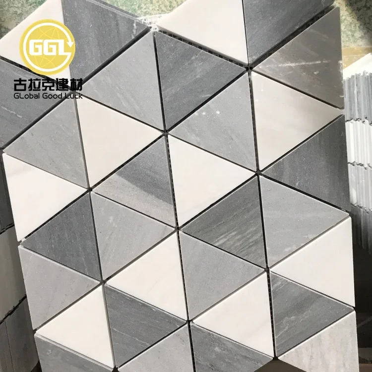 Hot Sale Color Mixed Triangle Mosaic Bathroom Tile Kitchen Backsplash