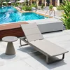 1 reclining bed with tea table-stone slab top