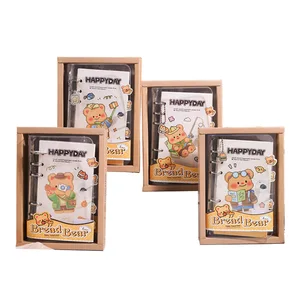 2026  Custom A4 Cute Soft Touch Cartoon Capybara Journal Diary  PU Leather  Notebook for Students