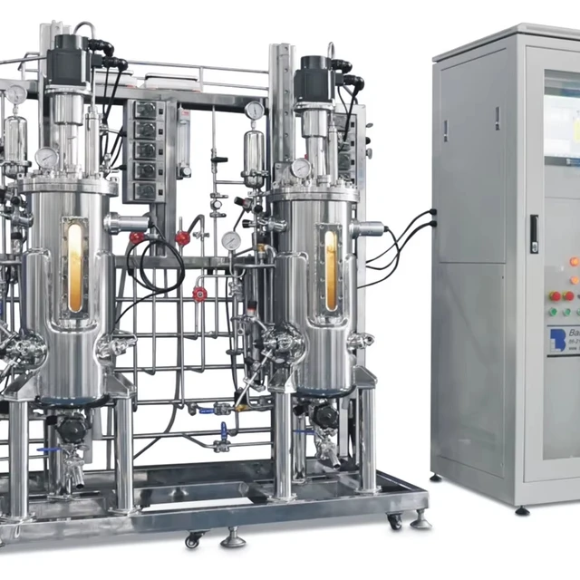 EU Standard Biosynthesis Fermenter BLBIO-SJL Algae Bioreactor PLC Stainless Steel Mechanically Stirring Biological Fermentation