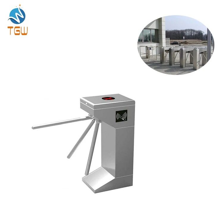 Electronic Fingerprint Scanner Security Tripod Turnstile Barrier With Qr Barcode
