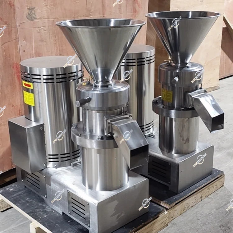 Food Industrial Large Peanut Paste Making Pistachio Mayonnaise Nuts Butter Hummus Colloid Mill Mustard Seeds Grinder Machine