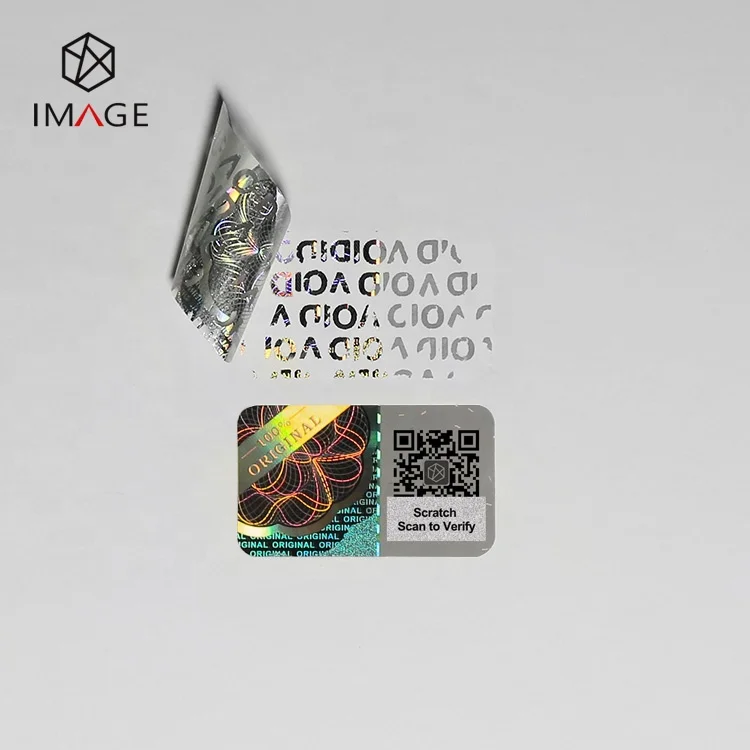 Custom Scratch QR Code Security Authentication 3d Hologram Sticker for Medicine Packaging