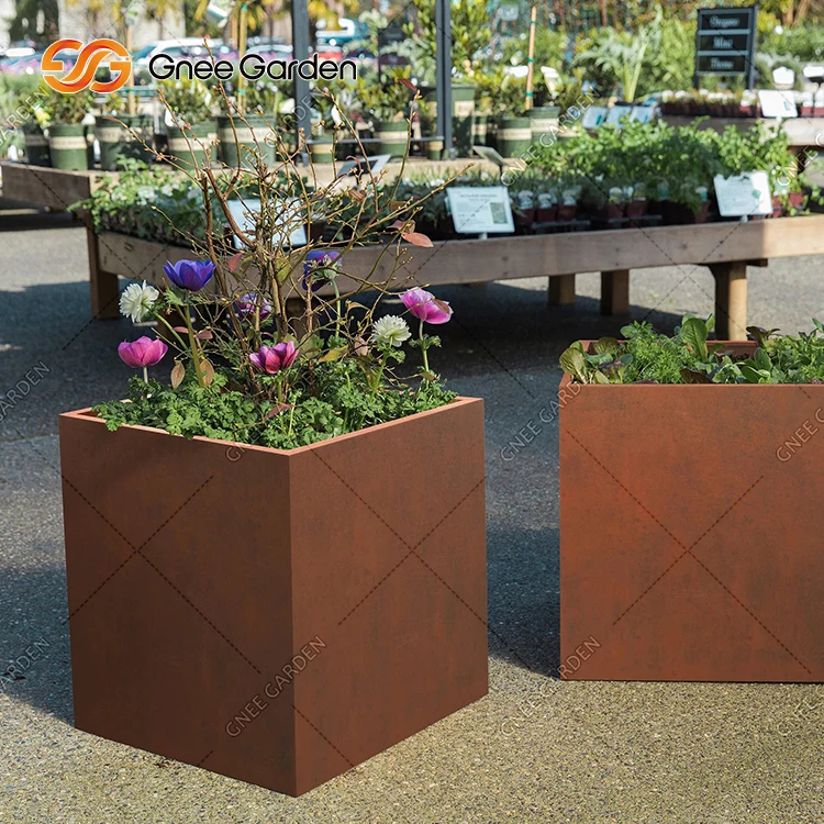 Jardinière Surélevée En Acier Corten | 100 X 40 X 90 Cm - Pour Balcon, Terrasse, Jardin - Résiste Aux Intempéries