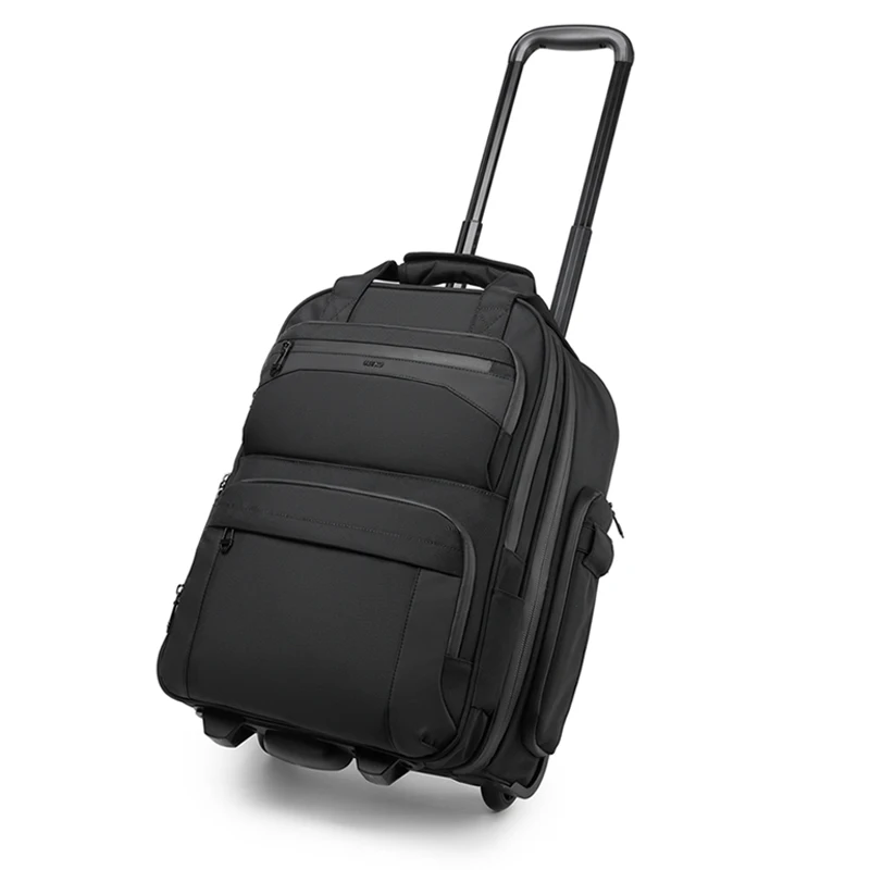 OZUKO 9699 18 INCH Multifunctional Weekender Travel Bag Business Style Casual Trolley Bag Luggee With Universal Silent Wheel