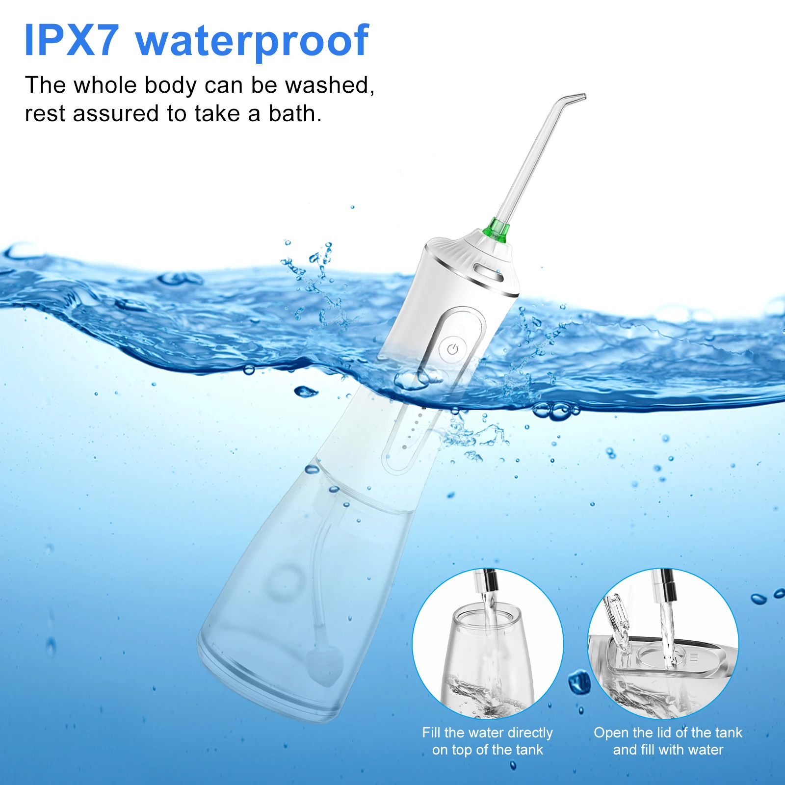 H2ofloss IPX7 Impermeable Recargable Inalámbrico Hilo de Agua