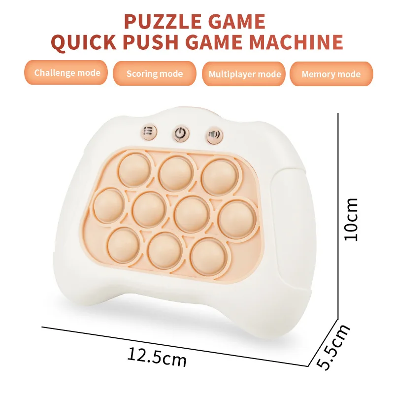 2025 New Quick Pop Light-up Console Game Fast Push It Fidget Toy Quick Push  Bubble Pop Puzzle Electronic Game Bubble Toys