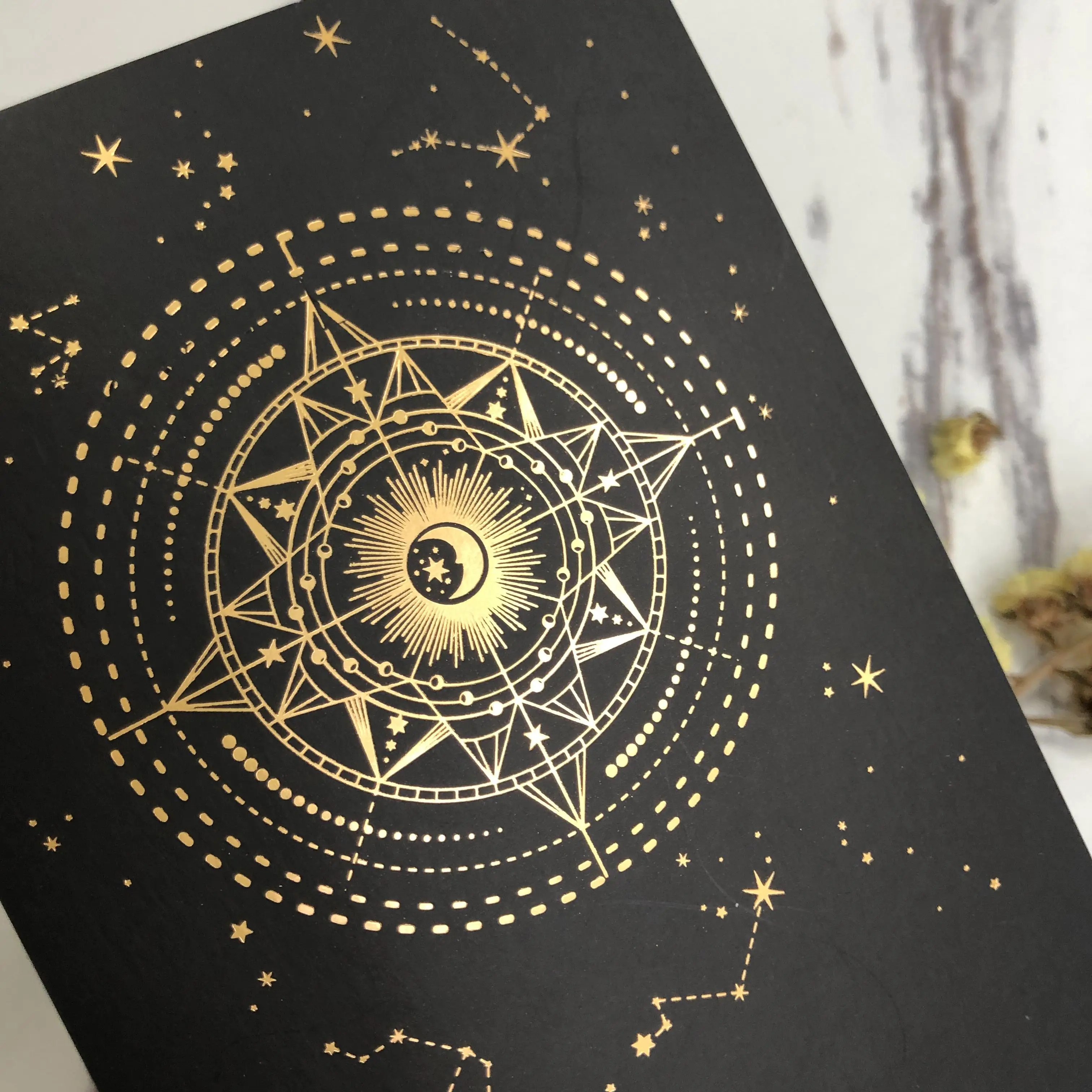 Black Color Coated Paper Cards Custom Gold Foil logo Thank You Card Invitation Card Printing Text logo