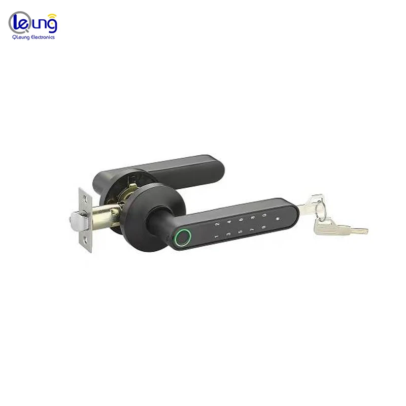 Qleung S604L Smart Fingerprint Door Lock With Wifi Tuya App Control Keyless Password For Bedroom Tuya Home 7