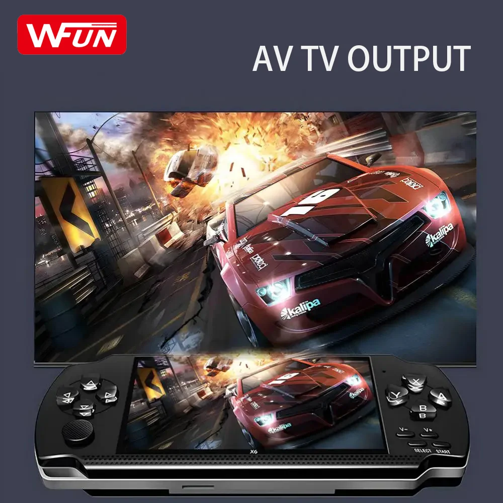 X6 Console MP5 Portable Multimedia 4.3 Inch Retro Handheld Game Player Video Game Console for Consola X6