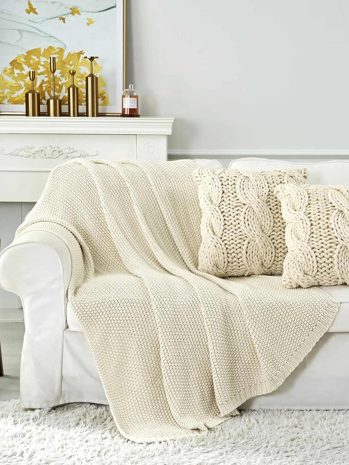 New Design Sofa Relax Throw Warm Cable Knit Blankets High Quality Home ...