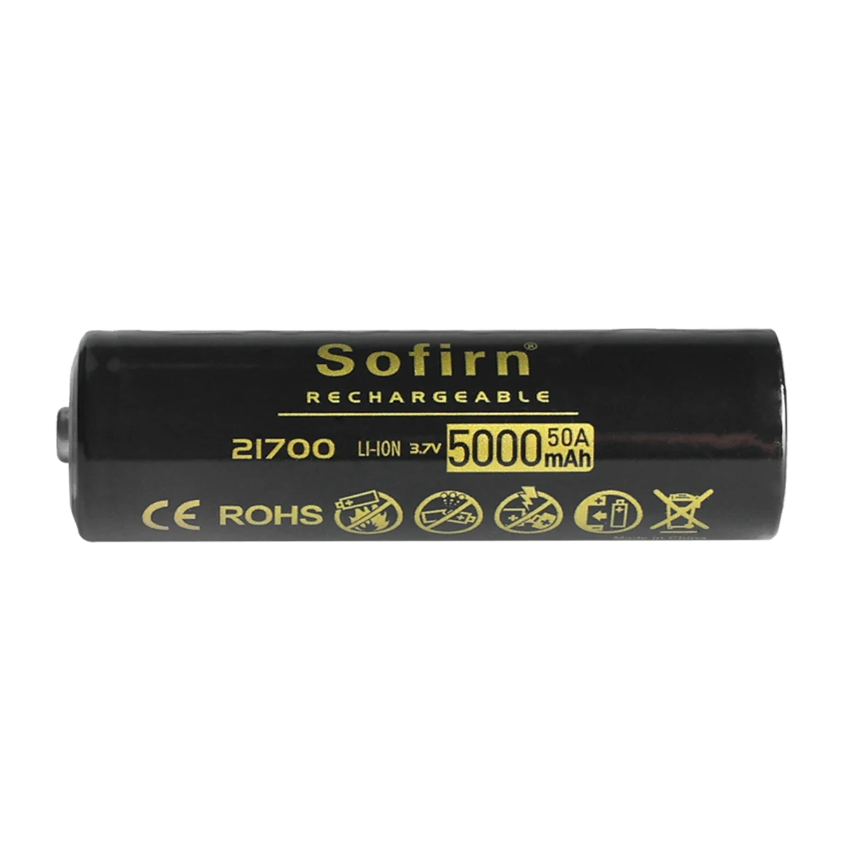 Sofirn 充電式 5000mAh 21700 バッテリー 事前充電済み 3.7V リチウム