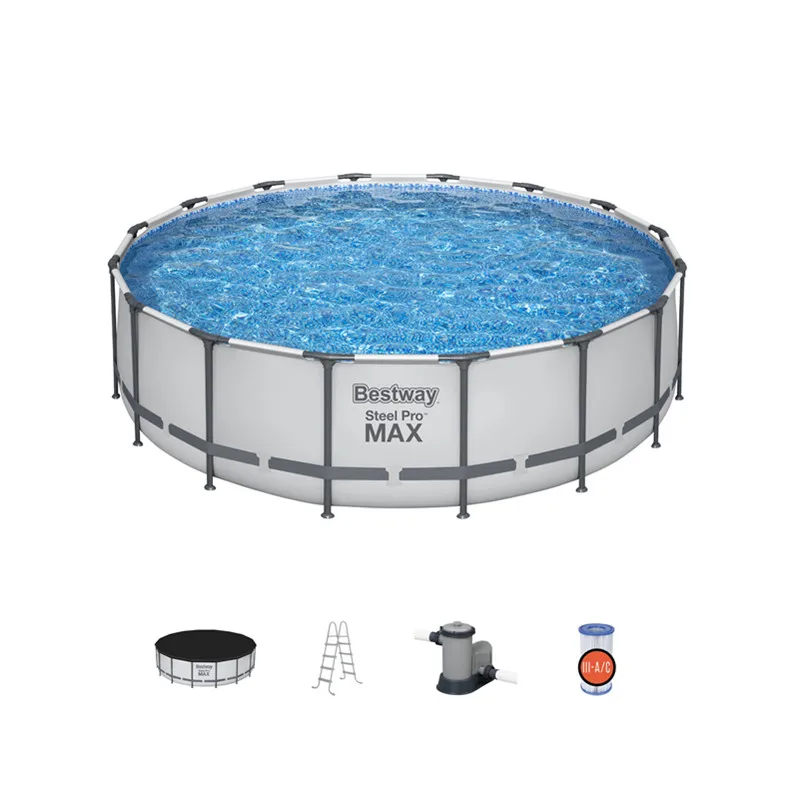 Bestway Steel Pro Max 5612z Portable Above Ground Round Pvc Frame Metal