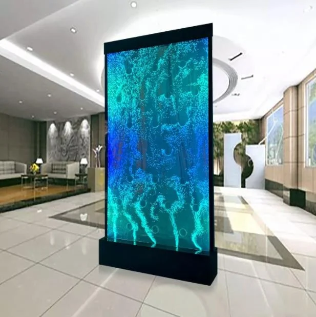 Decorations Restaurant Design Custom Led Dancing Water Bubble Swirl Wall Used As Dividers