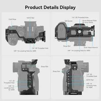 SmallRig G9 II S5 II S5 IIX Camera Cage for LUMIX G9 II / S5 II / S5 IIX With Built-in 2 Cold Shoes detail image