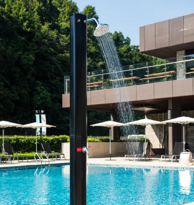 Octagon Black Color 35l Garden Pool Sunny Solar Outdoor Shower For