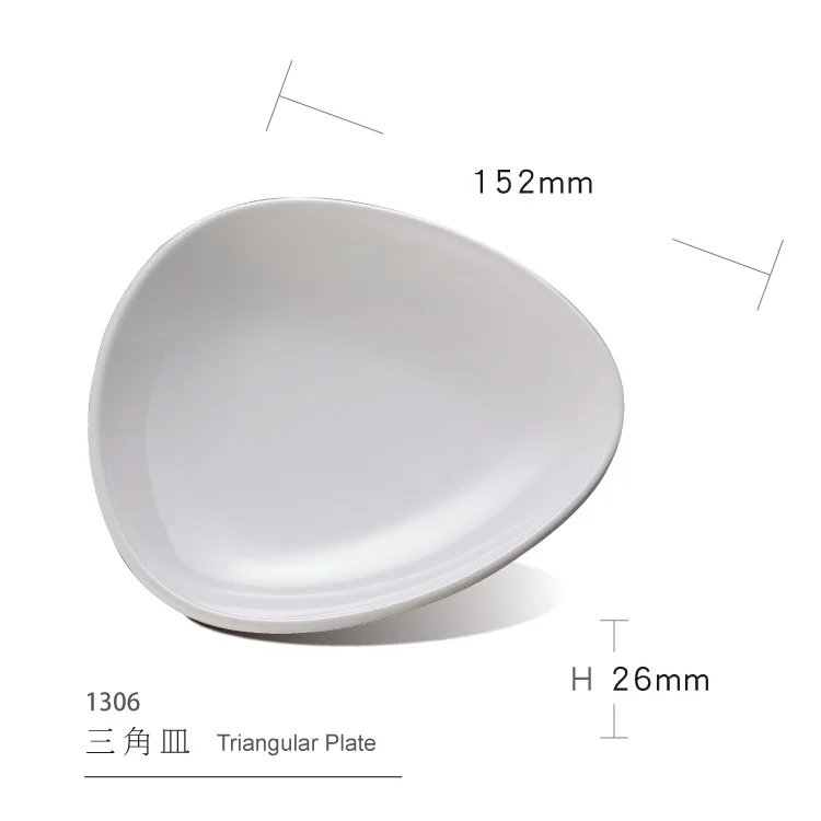 Best Quality Elegant Melamine Dinnerware Triangular Plate