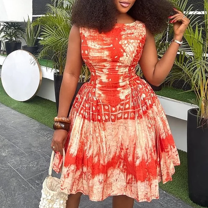 fit and flare african print dresses Hi-low Flare Dress African Fashion Wear - Trendy African Dresses - Beautiful African Casual Wear - African Print Clothing, Midi Flare Dress