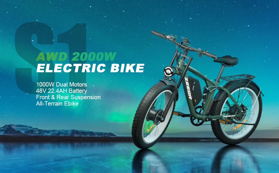 Us Warehouse 2000w Dual Motor Electric Bike 22.4ah Battery Two Wheel 