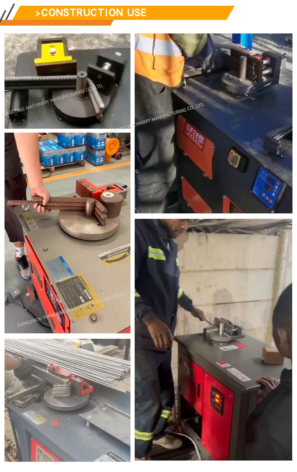 Portable Steel Bar Bending Machine Construction Use Round Steel Bending Machine Arc Bending Rebar Stirrup Hoop Bender 25 Mm factory